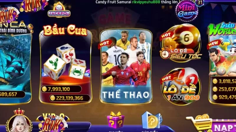 Giới thiệu sảnh cược thể thao tại nhà cái Rikvip